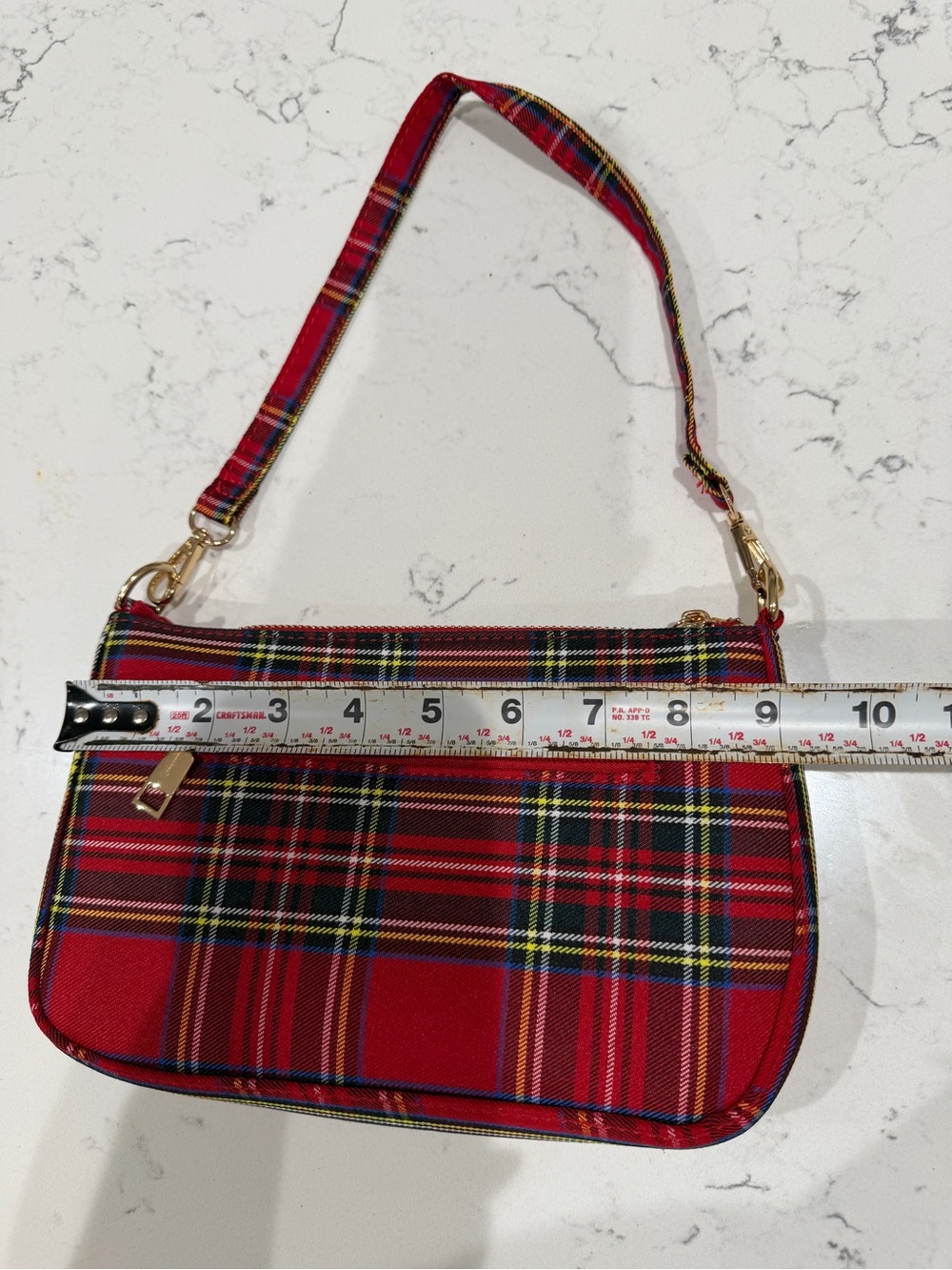 Red Plaid Shoulder Bag – Classic Tartan Style